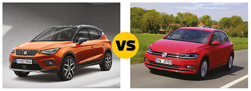 Seat Arona ou Volkswagen Polo: mais peso e consumo no modelo espanhol, que oferece mais carga e uma posição de condução mais confortável.